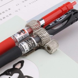 SING F LTD 10Pcs Pen Pencil Spring Clip Pocket Holder Set for Notebook Clipboard Single Double Treble