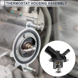 RATCHROLL Car Thermostat for Honda Accord 3.5L 2013-2017 for Honda Pilot 3.5L 2016-2020 Engine Coolant Thermostat Housing Assembly No.193155G0A01 Plastic 1 Pc
