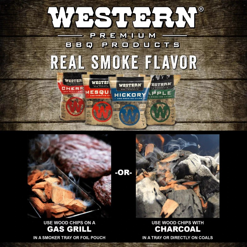 Western Premium BBQ Products Hickory BBQ Smoking Chips, 180 Cu