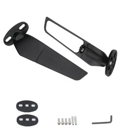 Motorcycle Rear View Mirrors Set 360° Adjustable Rotating Stealth Wind Wing Side Mirrors Flat Motorbike Mirrors Compatible with Nin-ja 300/400/650/ZX6R/ZX10R