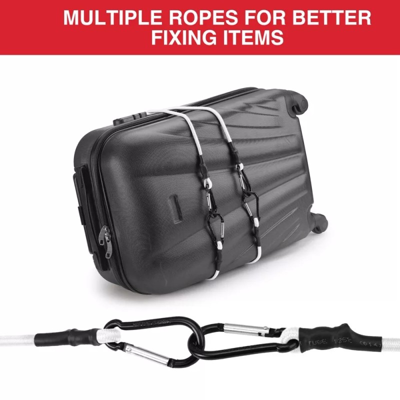 WORKPRO 4PCS 24" White Heavy Duty Bungee Cord Rubber Straps