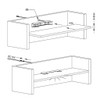 AIBOO LED Under Cabinet Bookshelf Lights Kit for Glass Edge