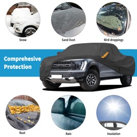 COLOR RAIN TIME COLOR RAIN TIME Heavy Duty Truck Cover Waterproof All Weather. Pickup Truck Cover for Tacoma, Tundra, Titan, F-150, RAM 1500, Silverado 1500, Sierra 1500 etc. Length: Up to 230 inches.