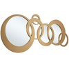 Deco 79 Wooden Geometric Room Wall Mirror Circles Entryway Mirror,