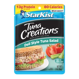 StarKist Tuna Creations Deli Style Tuna Salad Pouch (3 oz - 12 Pack) Wild Caught, High Protein Shelf Stable Seafood, Gluten Free, Soy Free, No Draining, Ready to Eat for Salads and Sandwiches