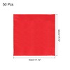 sourcing map 50pcs Red Satin Table Napkins Polyester Square Bright