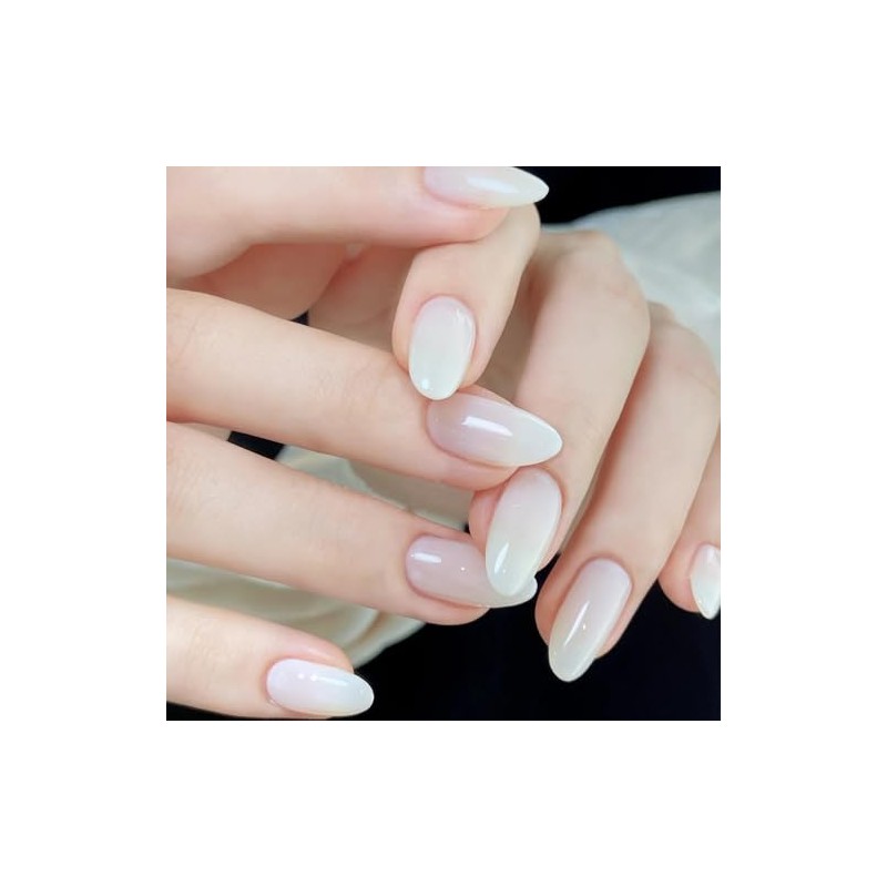 COSMOO- Esmalte de uñas de secado rápido blanco lechoso de