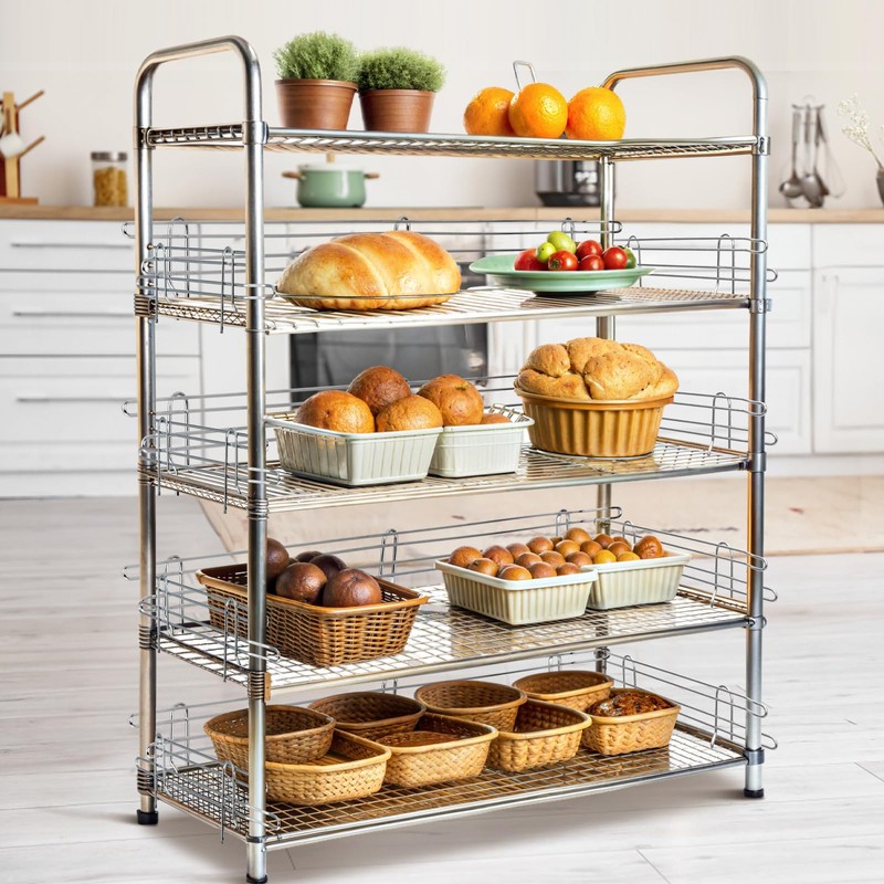 MorningRo 4 Pcs Chrome Wire Shelf Ledge 18" L x
