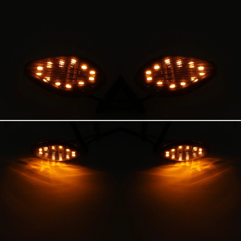 TCMT Front Amber Flush LED Turn Signal Light Fit For