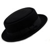 Men's Crush-able Wool Felt Porkpie Pork Pie Fedora Hats with