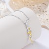 HUKKUN Sterling Silver Infinity Lariat Hug Necklace Couple Hugging Pendant
