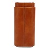 Cigar Case 3 Finger Cedar Wood Lining Portable Faux Leather