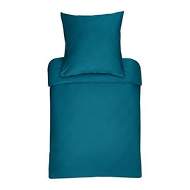 Bassetti 9259940 Plain Cushion Cover for Bed Linen 100% Cotton Satin in Sky Blue 3325 Dimensions 80 x 80 cm