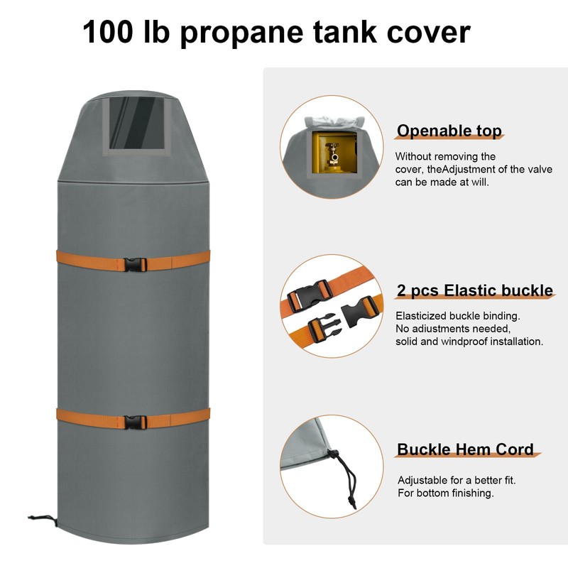 100lb Propane Tank Cover,600D Heavy Duty Waterproof Double Layer Oxford