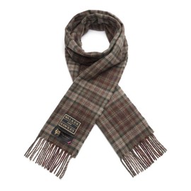 WALKER AND HAWKES - Unisex 100% Lambs Wool Chaderton Scarf - Timber Tartan