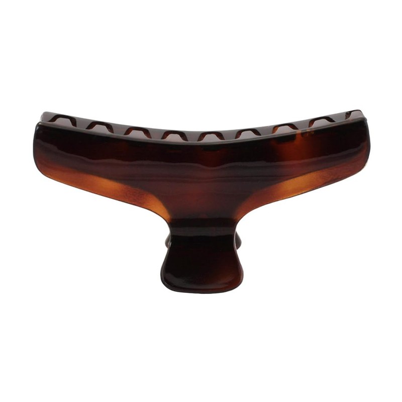 Righe e Pois Große Haarspange aus ABS-Kunststoff, Schildkrötenbraun, 10 cm,
