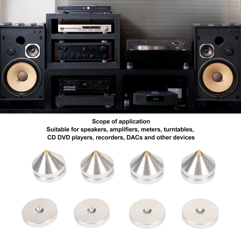 4 PCS Aluminum Alloy Speaker Spike Shockproof Adjustable Isolation Feet