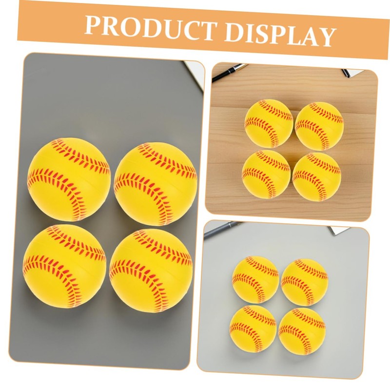 Kisangel 4pcs Soft Foam Baseballs Safe PU Sponge Training Balls