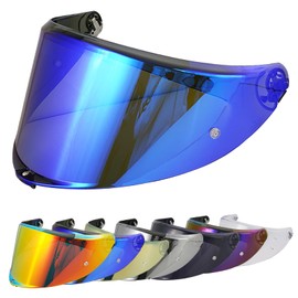 VCOROS K6 Helmet Visor Replacement - K6 Helmet Visor Motorcycle Face Shield Replacement for K6 K6s (Chrome Blue)