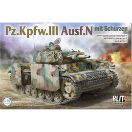 TAKOM TAK08005 1:35 Blitz Panzer Pz.Kpfw.III Ausf.N mit Schurzen [Model Building KIT]