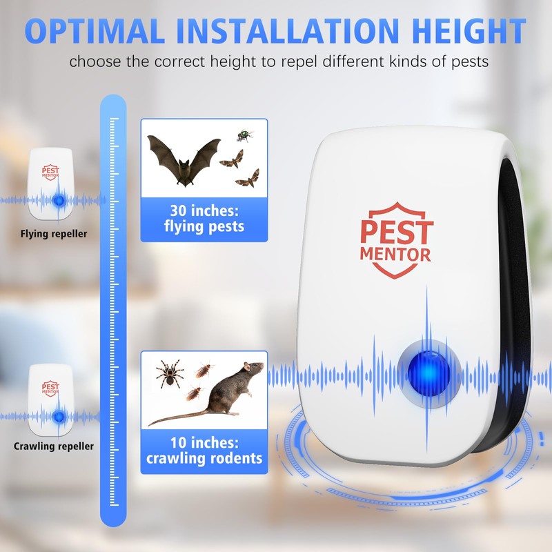 Ultrasonic Pest Repellent Plug in Indoor,Advanced Electronic Pest Control for