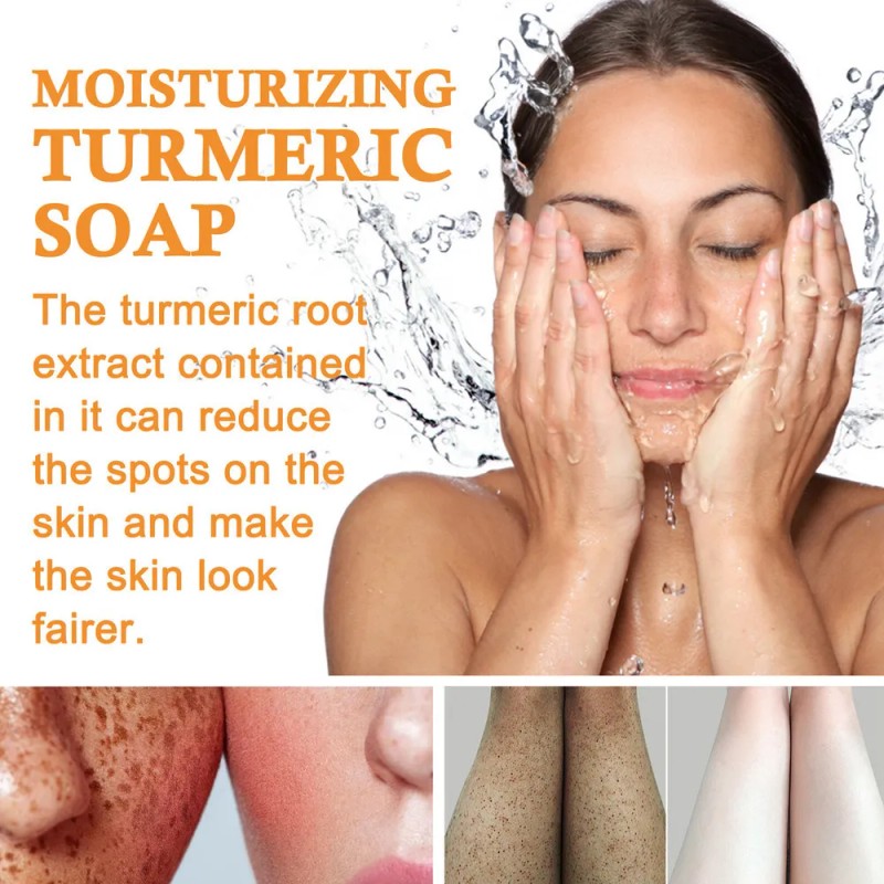 Fweaad Barra De Jabón O Turmeric Para Rostro Y Cuerpo,