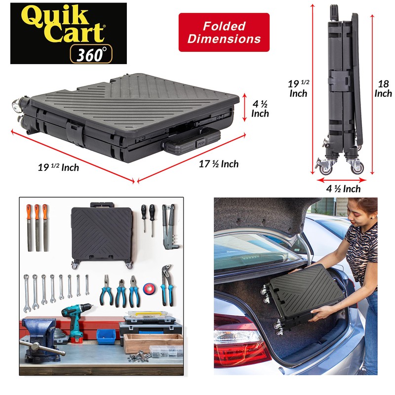 dbest products Quik Cart 360 Four Wheeled Rolling Crate Teacher