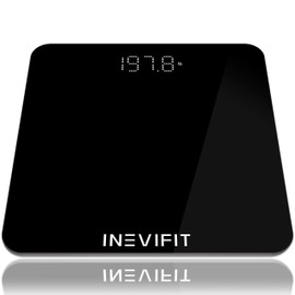 INEVIFIT Bathroom Scale, Highly Accurate Digital Bathroom Body Scale, Measures Weight up to 400 lbs. Includes Batteries