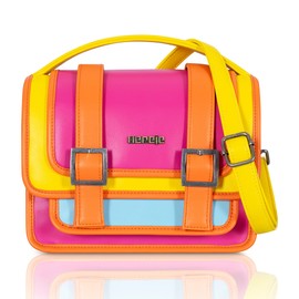 Hereje Women Shoulder Bag-Chic Top Handle Leather Handbags For Women-Retro Colorful Crossbody Bag-Spring Summer 2025-hot pink purse-colorful purse