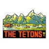 The Tetons National Parks Vintage Advertisement Sticker (reproduction)