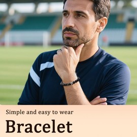 Soccer Coach Gifts for Men Birthday Gifts for Coach Appreciation Bracelet Thank You Soccer Coaches Gift Ideas Graduation Retirement Gift for Coaches Beaded Bracelet Thankful Christmas Presents for Him