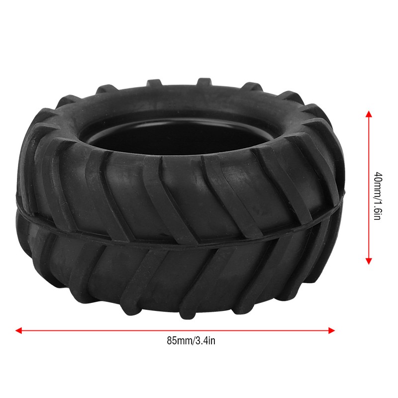 2pcs 85mm RC Rubber Wheel Tire Tyre for 1/16 Remote