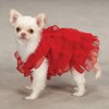East Side Collection Polyester Ruffle Dog Dress, XX-Small, Red