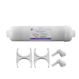 Max Water Ph+ Alkaline, Mineral, Far Infrared 5 in 1 Filter w/Clumps and Fittings, Compatible with Most pH Reverse Osmosis Water Filtration Systems