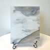 BiNARi Glass Studio 8" X 12" Medium Grey-Brown, White Opal