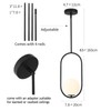 SeeU Modern Pendant Lighting One Light Chandelier Globe Black Pendant
