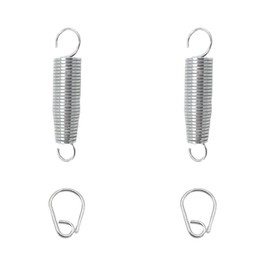 2pcs Metal Bass Drum Pedal Spring, Standard Replacement Kick Pedal Springs,Galvanized Finish Kick Drum Pedal Spring, Bass Drum Beater Spring, Percussion Instrument Hardware Parts