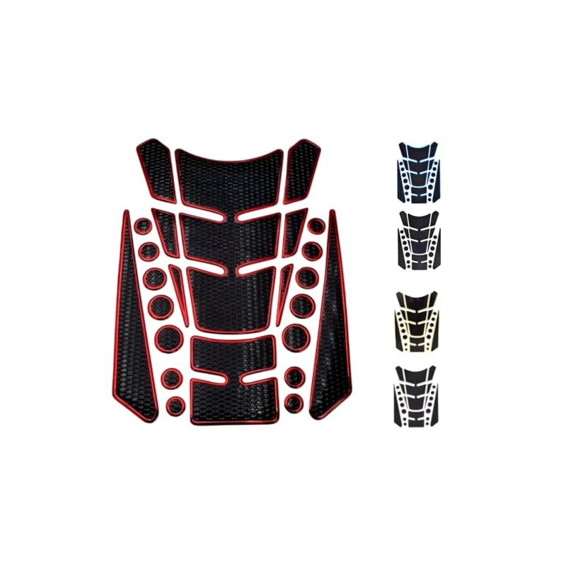 Vmingo Calcomania Moto Fishbone Engomado Tanque Sticker con Relieve Gasolina