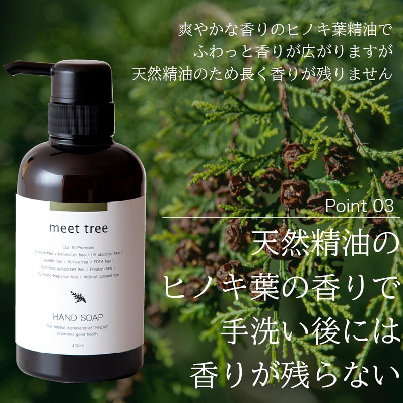 Meat Tree Hand Soap, Hinoki Cypress Scent, 13.5 fl oz