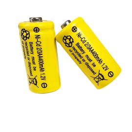 Zsolarigt 4 Pack 1.2V 2/3AA Rechargeable Batteries, NICD 2/3 AA 400mAh Button Top Battery for Garden Solar Light, Pathway Lights,Outdoor Rechargeable Torches