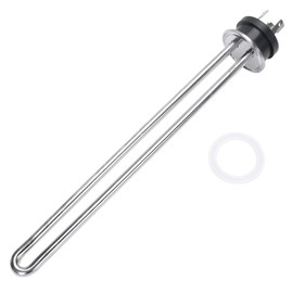 DERNORD 240V 3500W Tri-clamp Heating Element Stainless Steel Immersion Water Heater with 3-Wire Electrical Locking Plug (1.5 Inch Tri clamp)