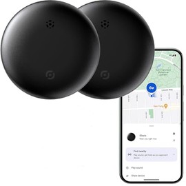 Etiquetas de rastreo Bluetooth para Android, rastreador para vehículos compatible con Google Find My Device, etiquetas AirTag - paquete de 2 unidades,