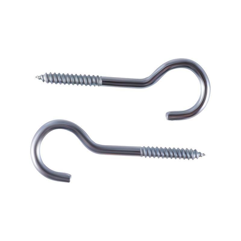GIVIHGETI Pack of 20 Stainless Steel Screw-In Hooks, Metal Hooks,