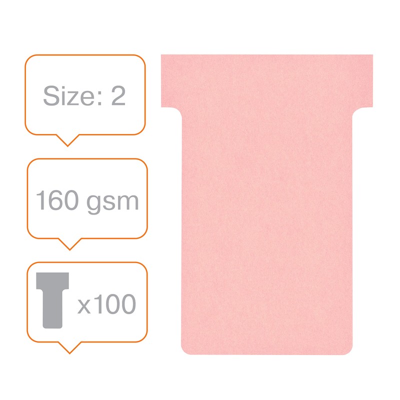 Nobo T-Cards Tab Top 15mm W60x Bottom W48.5x Full H85mm