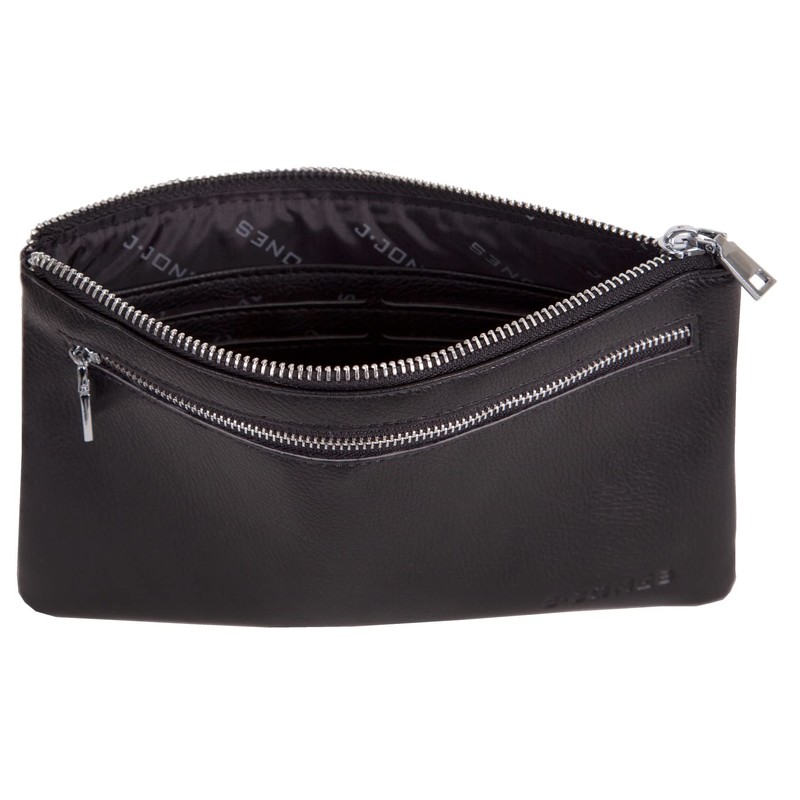 Leather Bank Bag with Zip Wallet Document Folder Letter Folder,