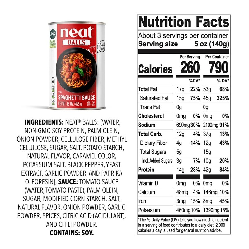 Vegan Meatballs Plant Based Protein - Loma Linda Meatless Italian