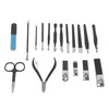 18 Pcs Manicure Set Portable Eyebrow Trimmer Dead Skin Pliers