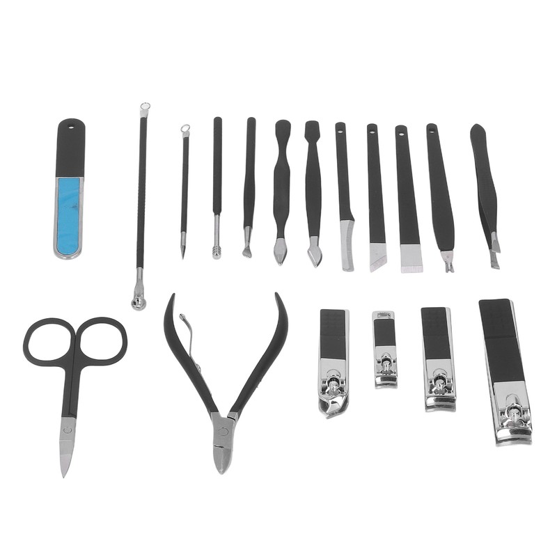 18 Pcs Manicure Set Portable Eyebrow Trimmer Dead Skin Pliers