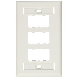 Panduit CFPL6WHY 1-Gang 6-Port Faceplate, White