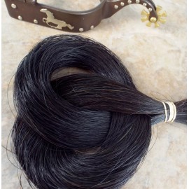 Knotatail.com 1 oz BULK, REAL, horse hair, deep black, great CRAFTS, JEWELRY,  tail hair
